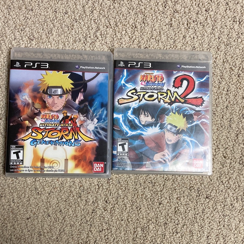 Sony PlayStation 3-PS3 Naruto ultimate Storm Generations and Storm 2 Game Set